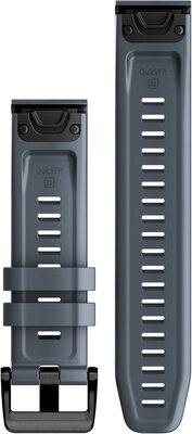Siliconen horlogeband Garmin 22mm (voor Garmin Fenix 8/7/6 (47mm), Epix 2 enz.), blauw V2, QuickFit, 010-13111-05