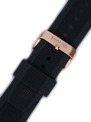 Siliconen horlogeband Orient VDEADRB 24mm (voor modellen FTD10, FUNC7), zwart