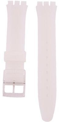 Siliconen horlogeband Ricardo Barletta 17mm (voor Swatch), transparant
