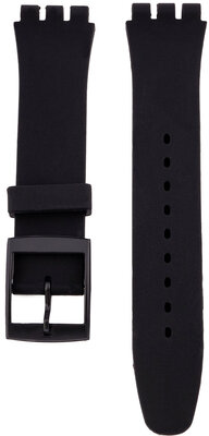 Siliconen horlogeband Ricardo Barletta (voor Swatch), zwart