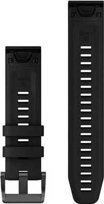 Siliconen horlogeband Garmin 22mm (voor Garmin Fenix 8/7/6 (47mm), Epix 2 enz.), zwart, QuickFit, + verlengd deel, 010-13113-02