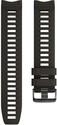 Riem voor Garmin Instinct, siliconen, zwart, zwarte gesp
