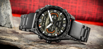 Roestvrijstalen horlogeband Ricardo 22mm (voor Garmin Fenix 8/7/6 (47mm), Epix 2 enz.), zwart V1, QuickFit