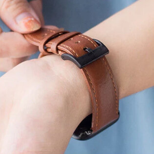 Leren riempje Ricardo (pro Apple Watch 42/44/45/49mm), bruin V2