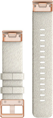 nylon horlogeband Garmin 20mm (voor Garmin Fenix 8/7S/6S (43mm), enz.), wit V2, QuickFit, 010-13102-09
