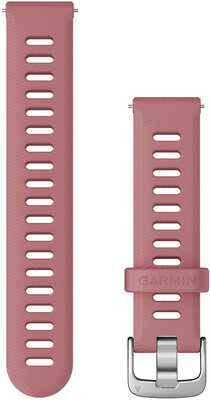 Garmin Snelkoord 18mm, silicone, roze, zilveren gesp (Venu 2S, Vívoactive 4S, Vívomove 3S)