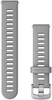 Garmin Quick Release 18mm band, silicone, grijs, zilveren gesp (Venu 2S, Vívoactive 4S, Vívomove 3S)