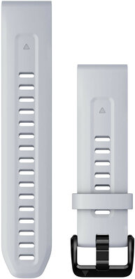 Garmin QuickFit band 20mm, silicone, Witsteen, zwarte gesp (Fenix 7S/6S/5S)