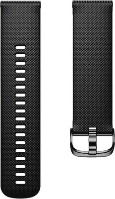 Snelkoppelingsband 22mm, siliconen, zwart, zwarte gesp, maat L (Garmin Forerunner 255, Vívoactive 4, etc.)