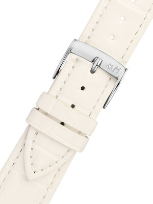 Leren riempje Morellato Tiglio 5673D74.017 M, wit, eco-leer