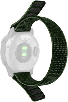Inrijgkoord 20mm, nylon, groen (Garmin Fenix 7S/6S/5S etc.)