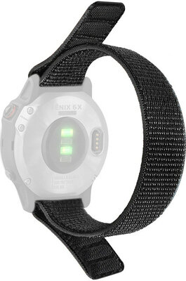 Nylon horlogeband Ricardo Cortina 20mm, Black, doorloper