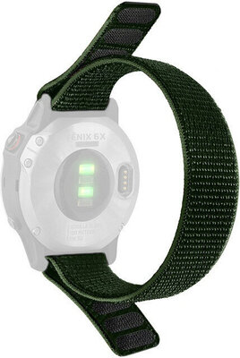 Nylon horlogeband Ricardo Cortina 22mm, Green, doorgevoerd