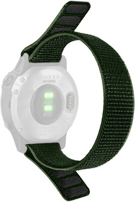 Nylon horlogeband Ricardo Cortina 26mm, Green, doorlopende