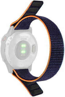 Nylon horlogeband Ricardo Cortina 26mm, Purple, doorgevoerd