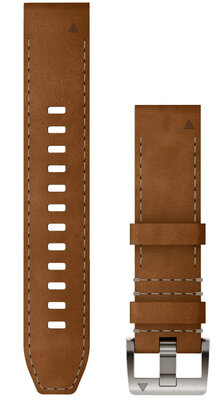 Leren horlogeband Garmin 22mm (voor Garmin Fenix 8/7/6 (47mm), Epix 2 enz.), bruin V3, QuickFit, 010-13225-08