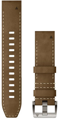 Leren horlogeband Garmin 22mm (voor Garmin Fenix 8/7/6 (47mm), Epix 2 enz.), bruin V4, QuickFit, 010-13225-07