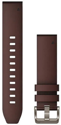 Garmin QuickFit band 22mm, leer, bruin, metalen gesp (Fenix 7X/6X/5X, Tactix, etc.)