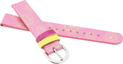 Leren kinderhorlogeband JVD RJ7171.2 14mm, roze