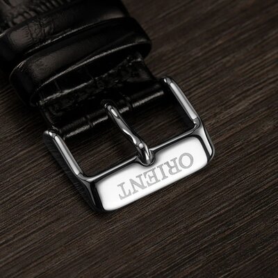 Leren horlogeband Orient UDEVNSB 21mm (voor modellen AC00 versie 1 en 2), zwart