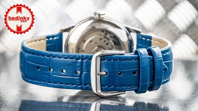 leren horlogeband Ricardo Todi, blauw V1