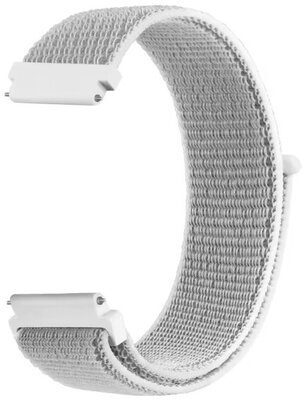 Nylon horlogeband Ricardo 20mm, wit, Quick Release