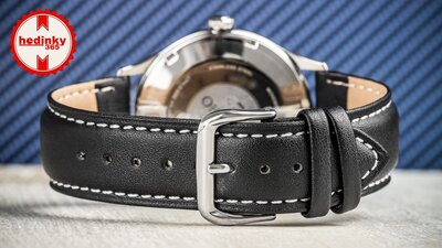 Leren horlogeband Ricardo Chieti, zwart V3