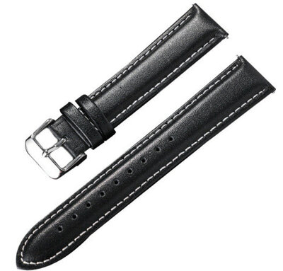 leren horlogeband Ricardo Cagli, zwart V2, Quick Release