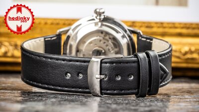Leren horlogeband Ricardo Imola, zwart V1