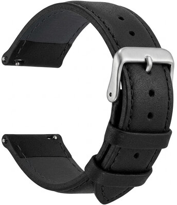 Leren horlogeband Ricardo Imola, zwart V1