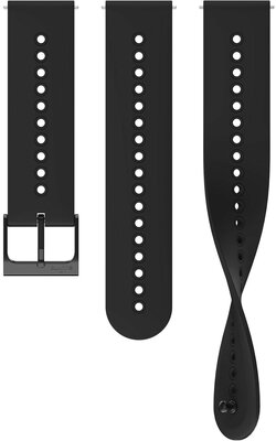 Siliconen bandje Suunto 22mm (pro Suunto 5 Peak, 9 Peak, Pro), zwart, Quick Release, maat S+M