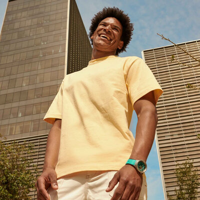 Swatch Big Bold Irony SB07S111 (in de kleur Tiffany Blue)