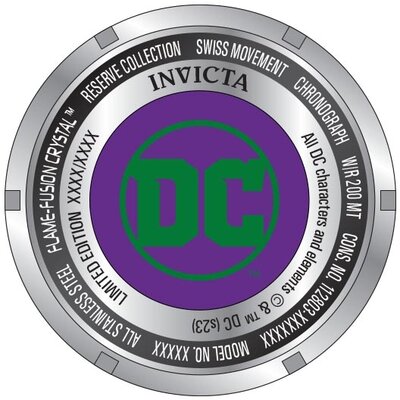 Invicta DC Comics Quartz 54mm 44461 Joker Limited Edition