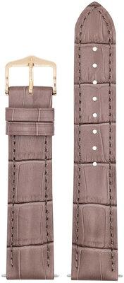 leren horlogeband Hirsch Duke L 01028037-1, bruin, kalfsleder, lengte L, Quick Release