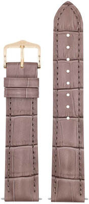 leren horlogeband Hirsch Duke S 01028337-1, bruin, kalfsleder, lengte S, Quick Release