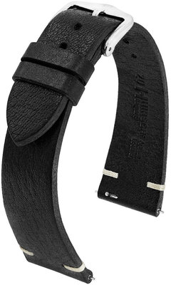 Zwart leren riem Hirsch Bagnore L 05502050-2 (Teletina)