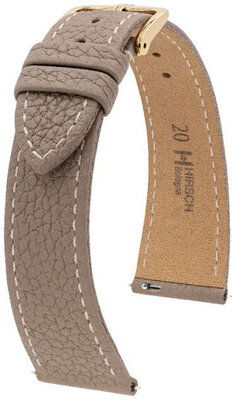 Grijze leren band Hirsch Bologna L 01802037-1 (Teletina)