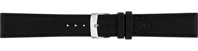 Leren horlogeband Morellato Edera 5804419.019 M, zwart, eco-leer