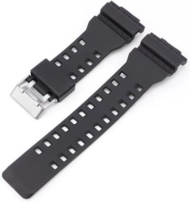 Kunststof bandje Ricardo 16mm (pro Casio G-Shock GA-100, GA-110, GD-120, GLS-100), zwart V1