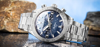 Edox SkyDiver Chronograph Quartz 10116-3-buidn Limited Edition 1000pcs ( + reserveriempje )