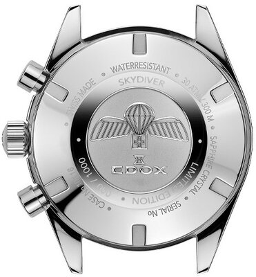 Edox SkyDiver Chronograph Quartz 10116-3-gridn Limited Edition 1000pcs ( + reserveriempje )