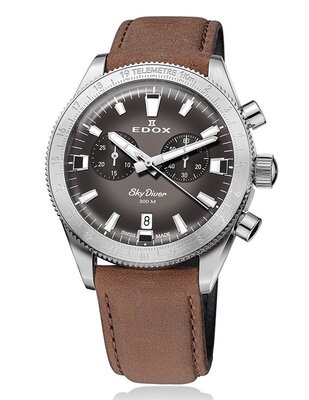 Edox SkyDiver Chronograph Quartz 10116-3-gridn Limited Edition 1000pcs ( + reserveriempje )