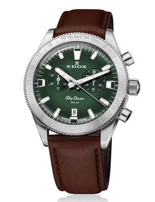 Edox SkyDiver Chronograph Quartz 10116-3-vidn Limited Edition 1000pcs ( + reserveriempje )