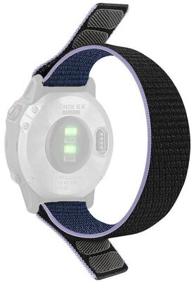 Nylon horlogeband Ricardo Cortina 26mm, Dark Blue, doorlopende