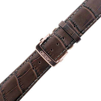 Leren horlogeband Orient UL015012P0 22mm (voor model RA-AK00), bruin