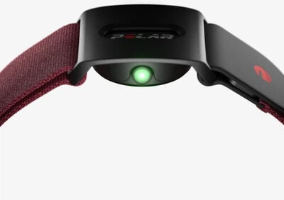 Optische hartslagsensor Polar Verity Sense, rood, maat M-XXL, op arm