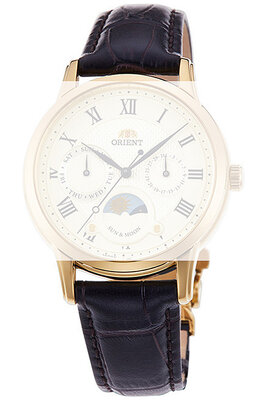 Leren horlogeband Orient UL005012G0 17mm (voor model RA-KA00), bruin