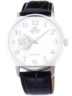 Leren horlogeband Orient UL007011J0 22mm (voor model RA-AG00), zwart