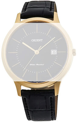 Leren horlogeband Orient UL00E011G0 18mm (voor model RF-QD00), zwart