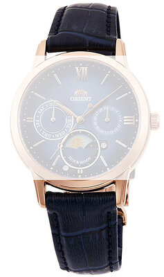 Leren horlogeband Orient UL018011P0 17mm (voor model RA-KA00), blauw